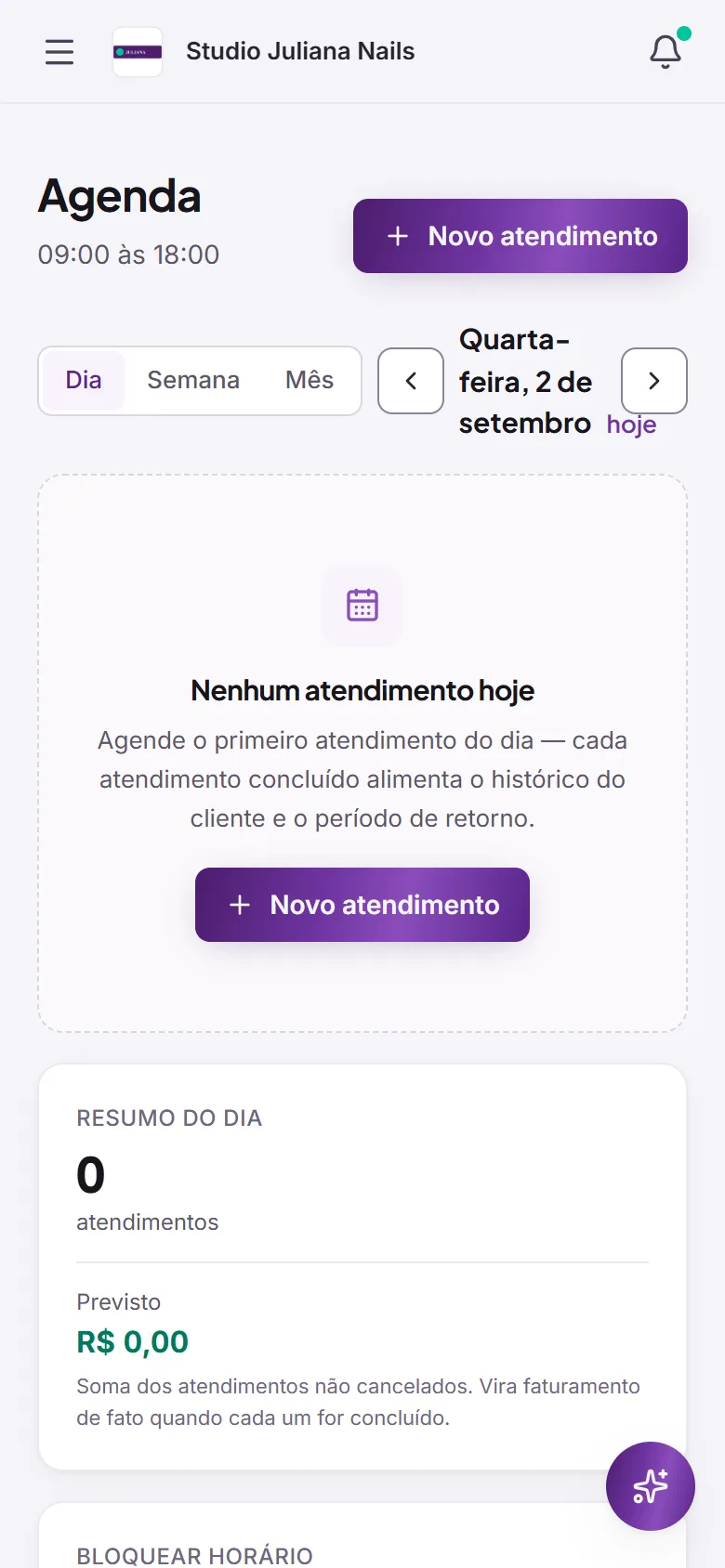 Agenda do dia no ELEVA